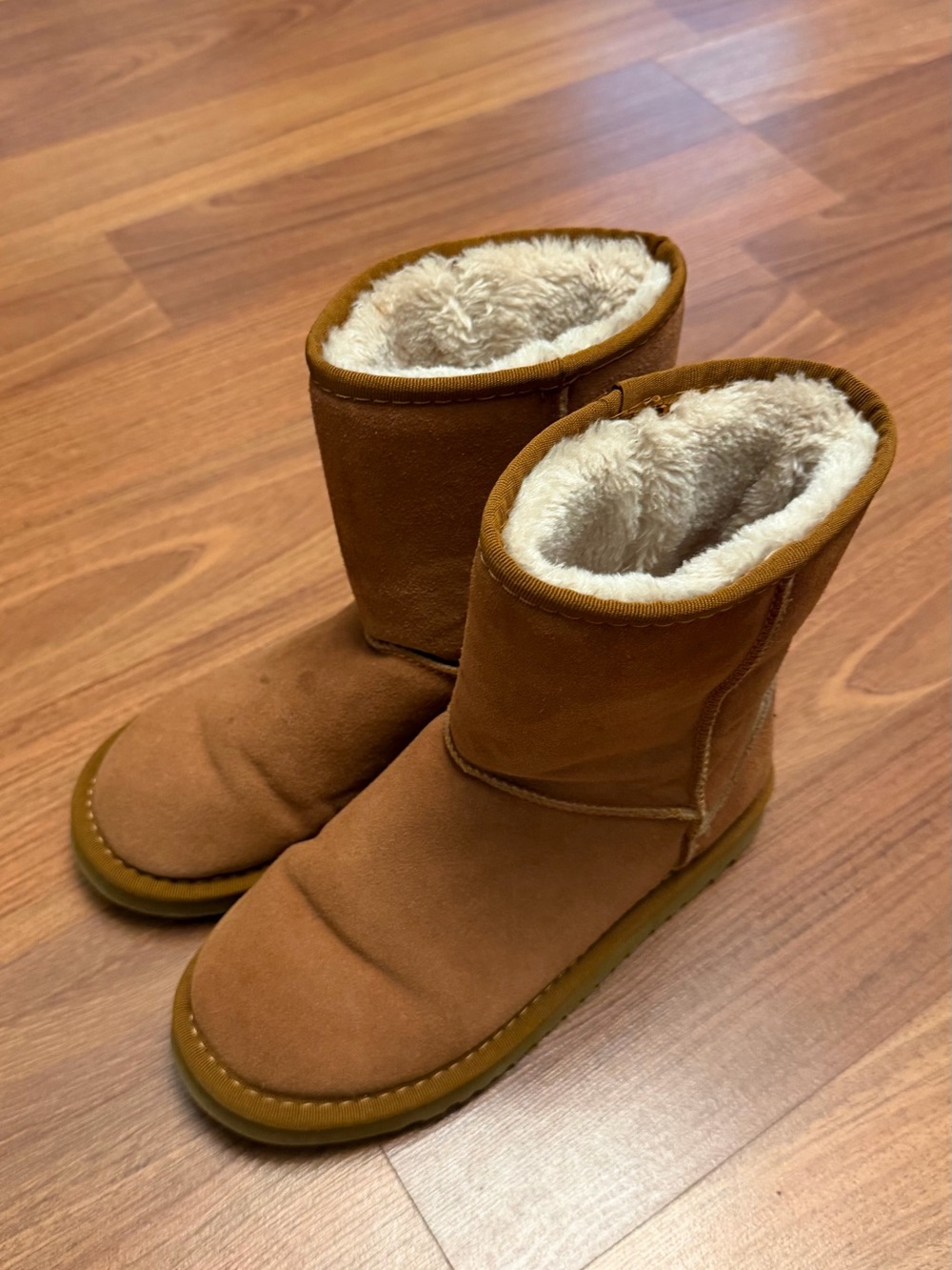UGG Chestnut Brown Shearling-Lined Suede Boots